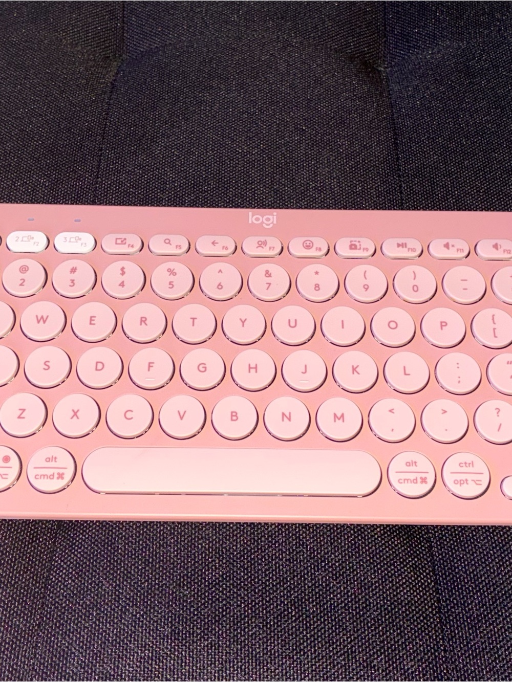 Logitech Pink Round-Key Bluetooth Keyboard